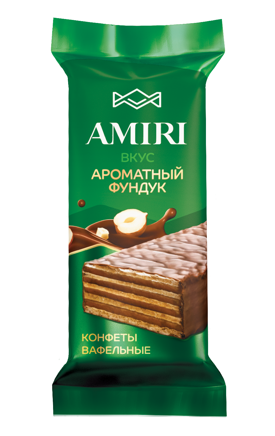 Қандҳои шоколадиву вафлӣ бо таъми фундуки хушбӯй